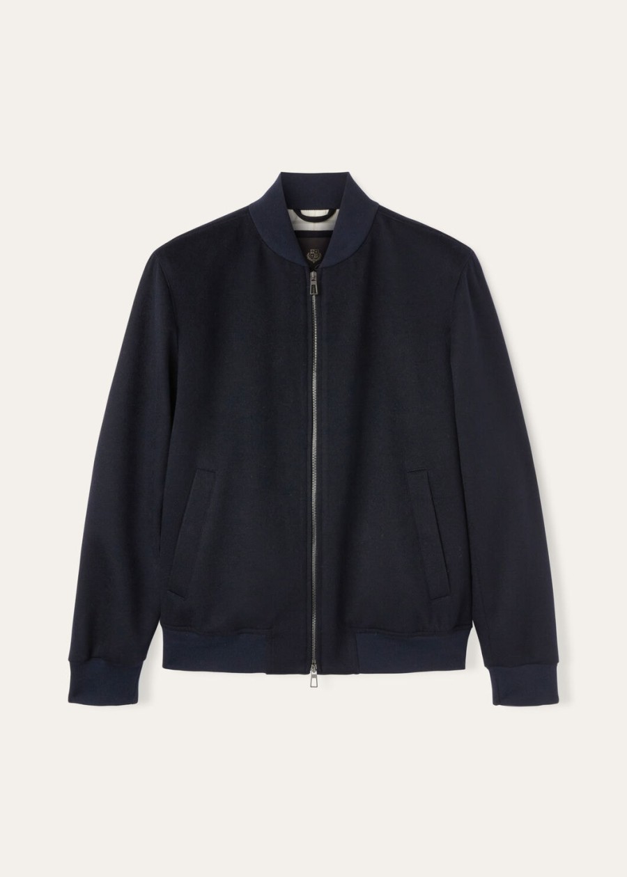 lp ivy cashmere bomberjack - storm system marineblauw