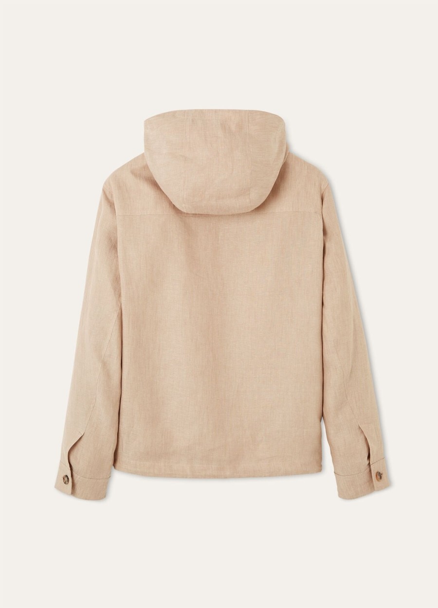 dennis blouson linnenkorrel beige