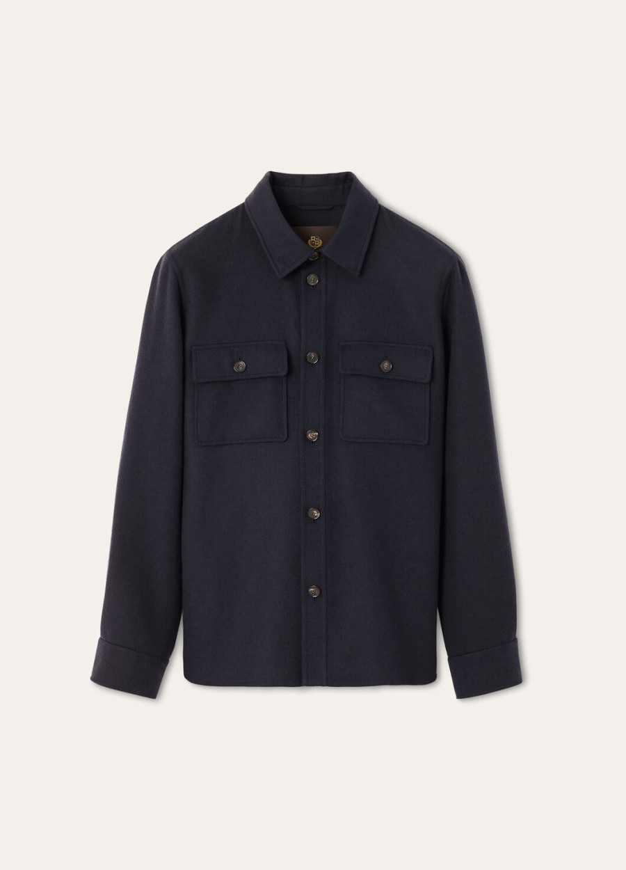 jim cashmere marineblauwe oversized blouse