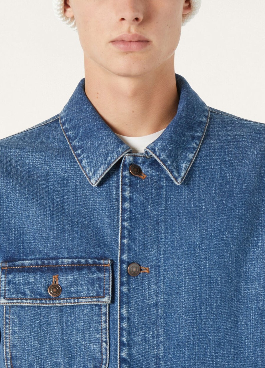 frem blue stone washed katoenen kasjmierjas