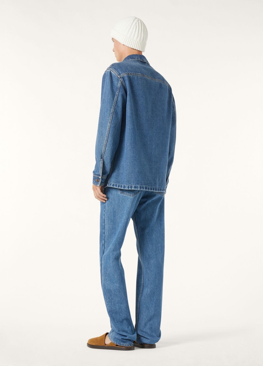 frem blue stone washed katoenen kasjmierjas