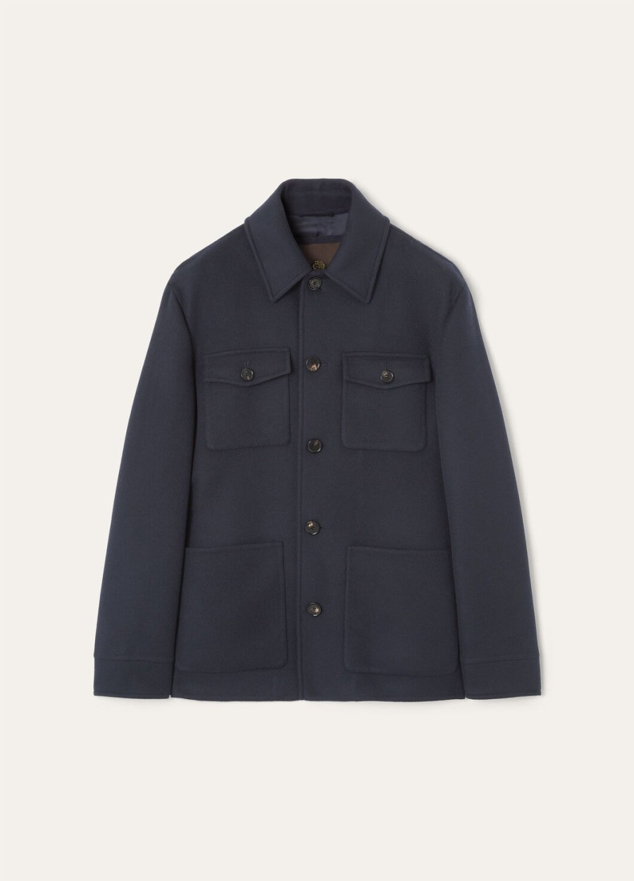 marineblauwe kasjmier peacoat