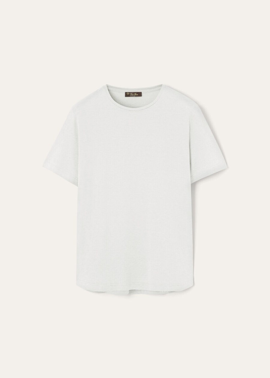 zacht katoen-zijden t-shirt optisch wit