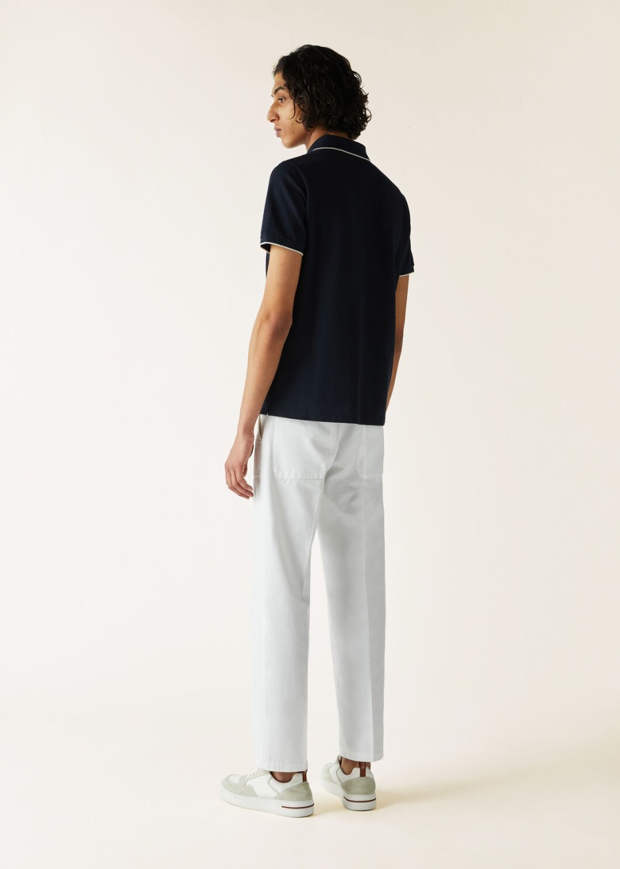 regatta katoenen polo in marineblauw