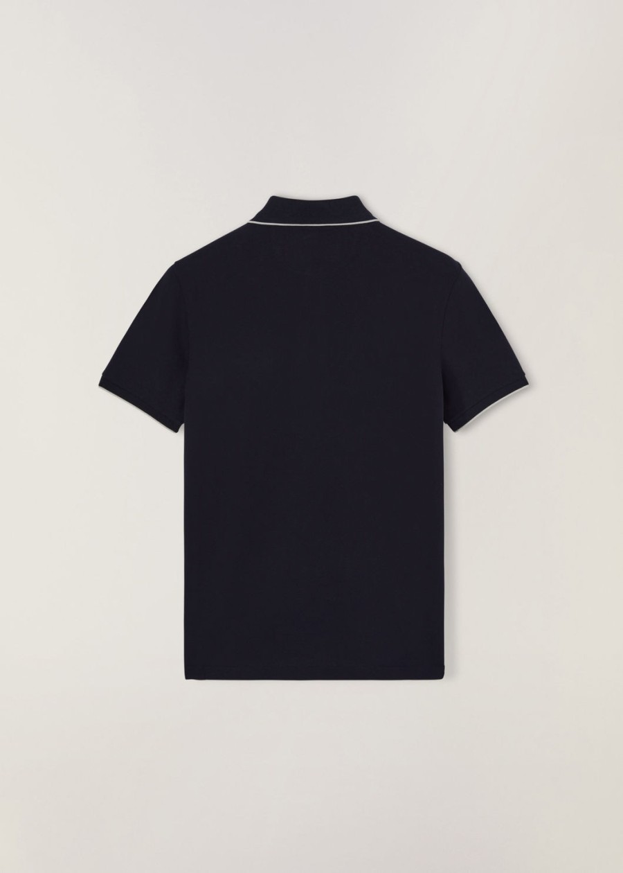 regatta katoenen polo in marineblauw
