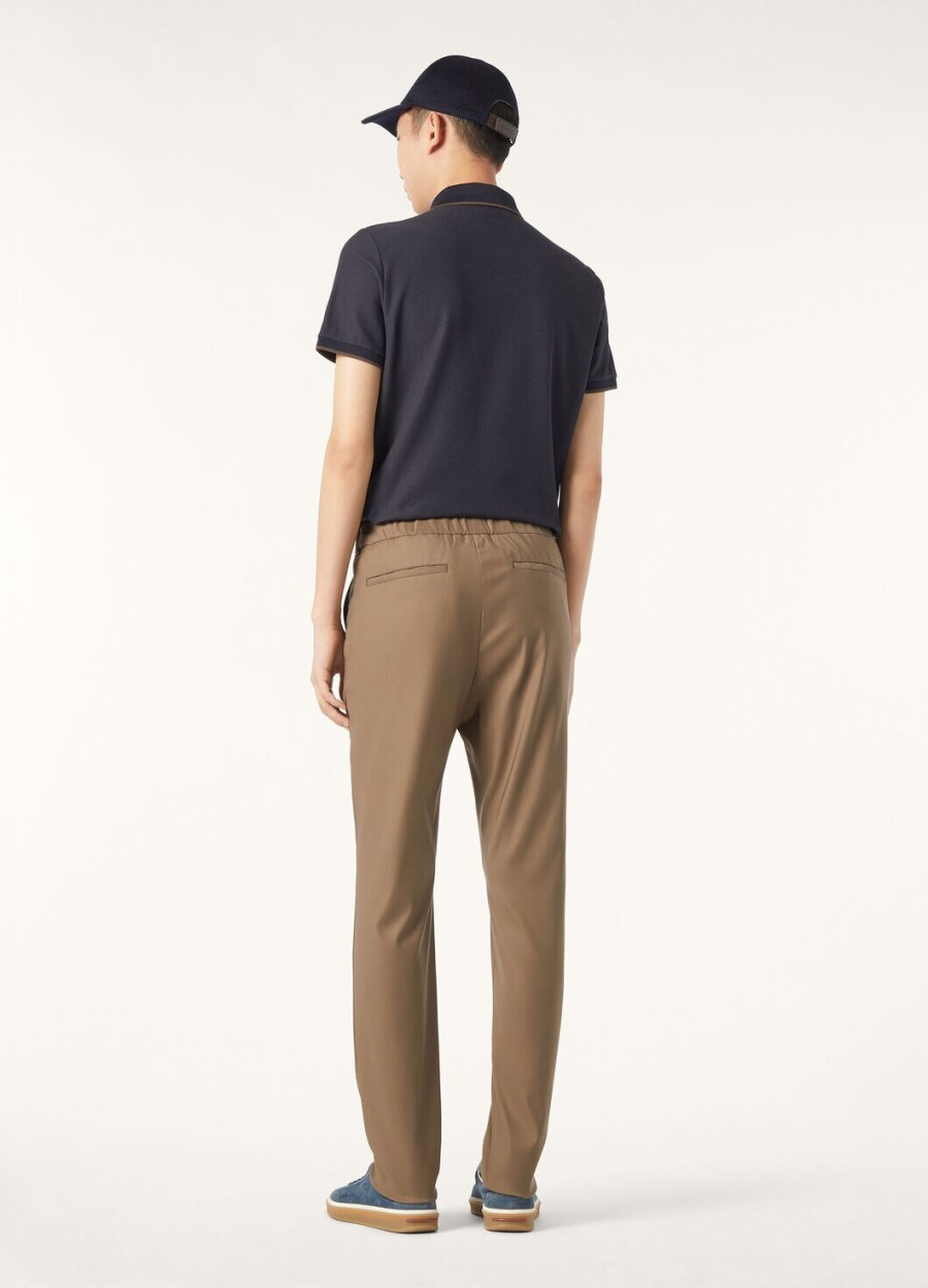 brentwood katoenen polo in marineblauw
