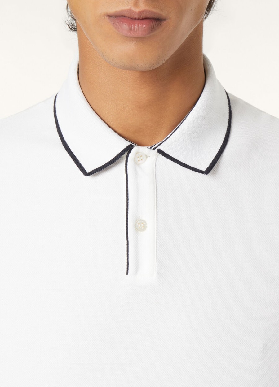 brentwood polo katoen optisch wit