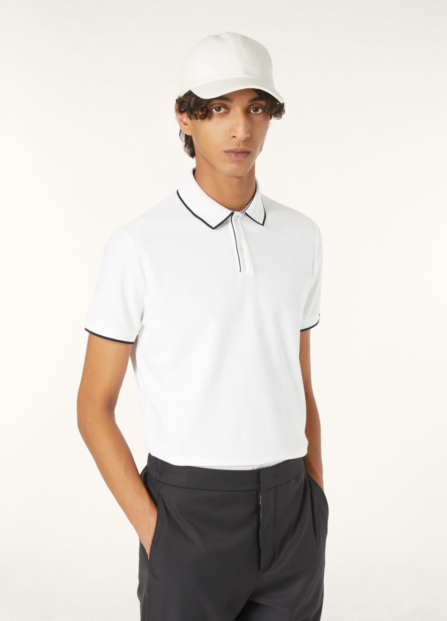brentwood polo katoen optisch wit