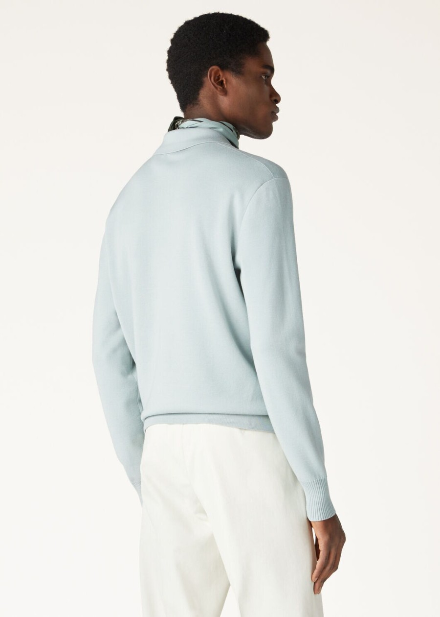 wish wollen poloshirt met knoopsluiting in de kleur minty breeze