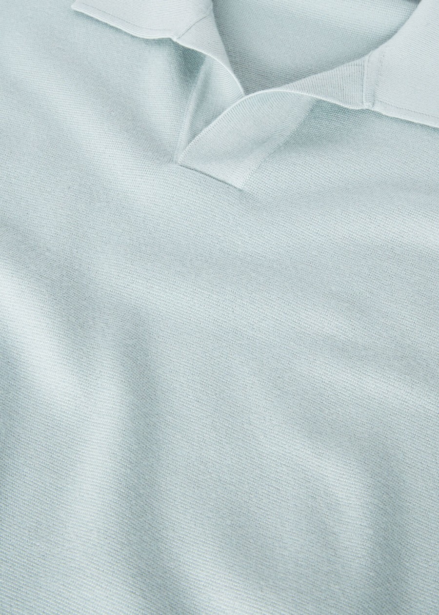 wish wollen poloshirt met knoopsluiting in de kleur minty breeze