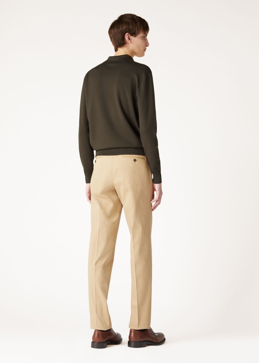 wish wollen poloshirt met dennenboommotief en knoopsluiting