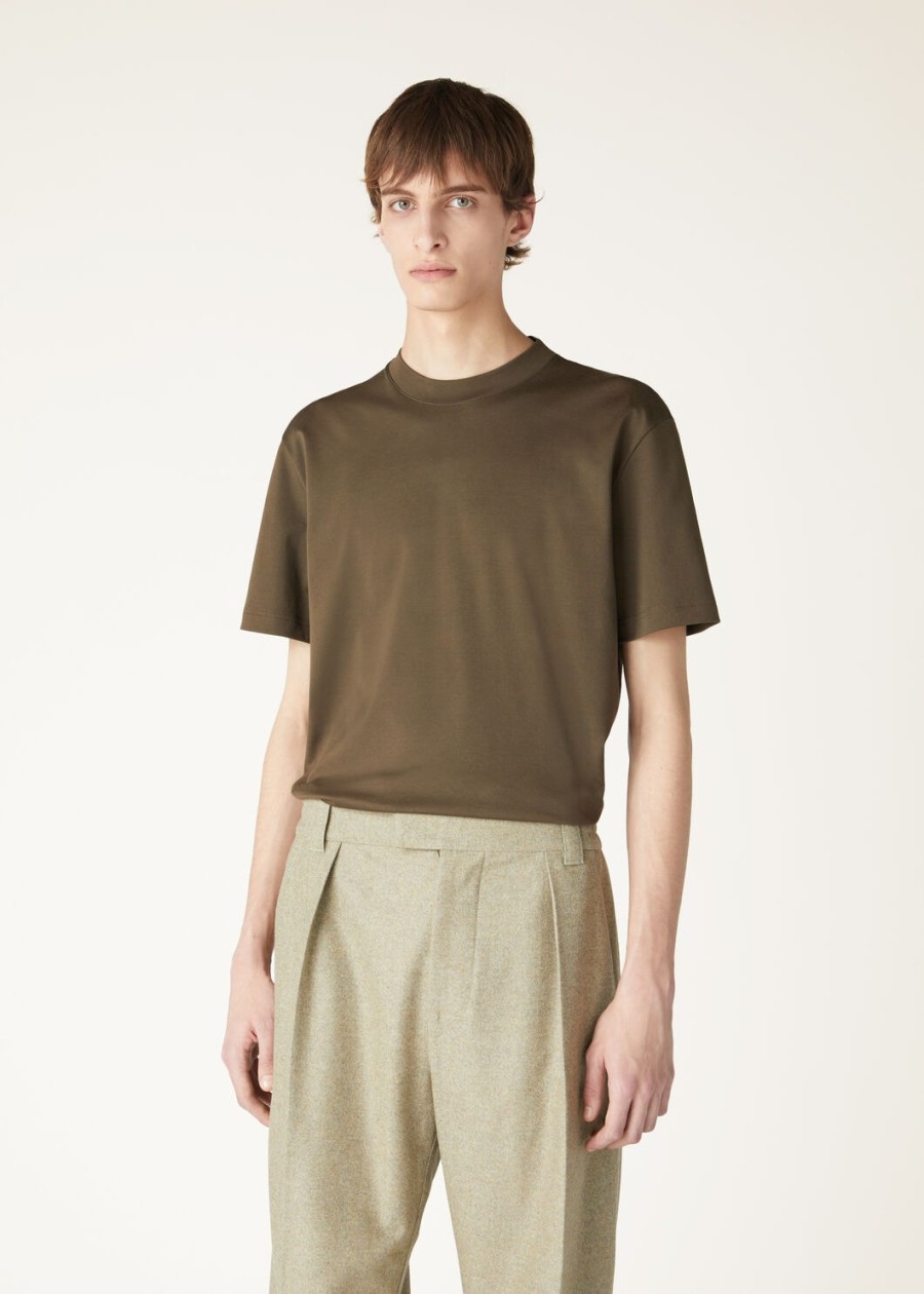ray cotton t-shirt in antracietgroen