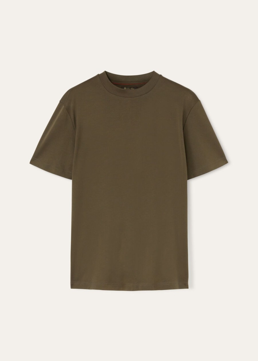 ray cotton t-shirt in antracietgroen