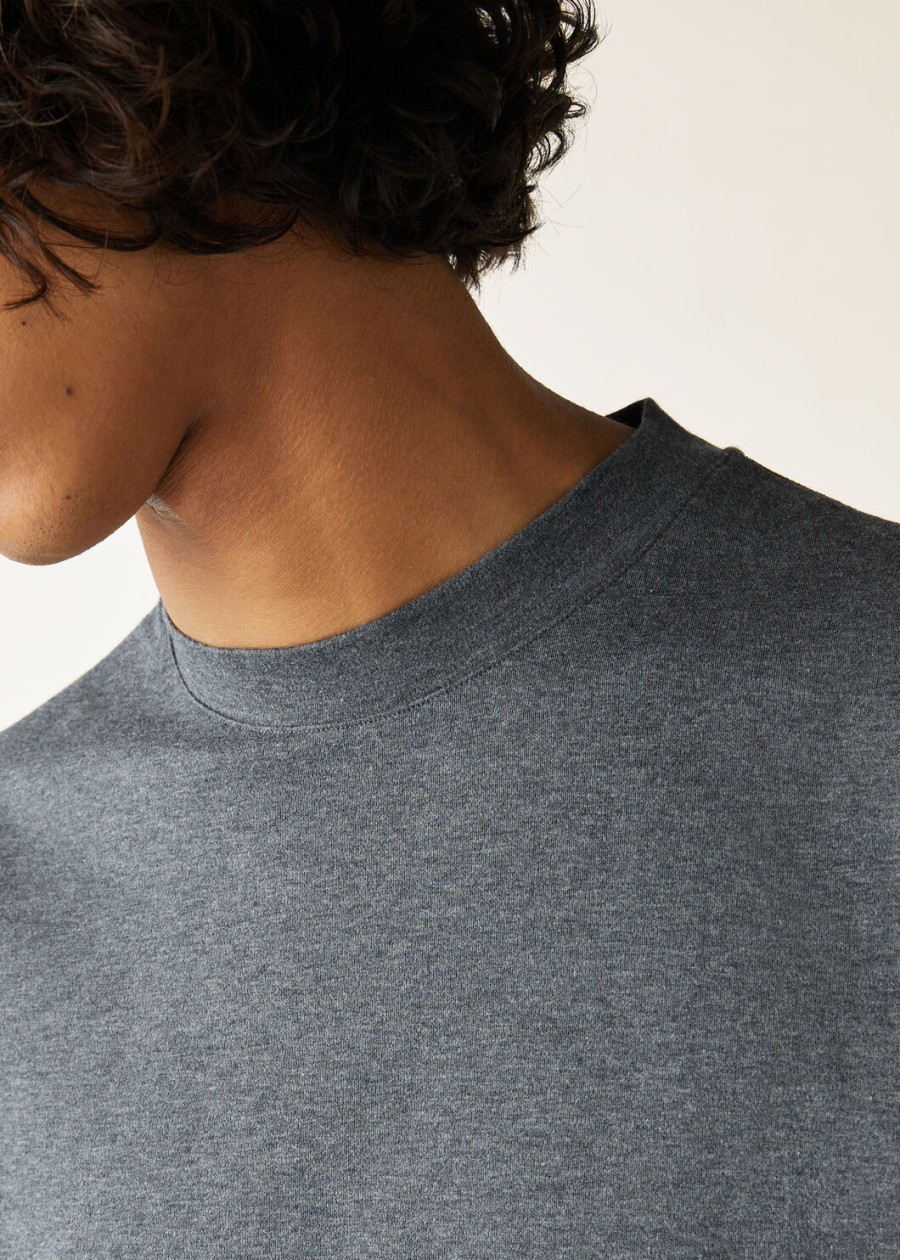 ray cotton t-shirt grijs gemelaniseerd