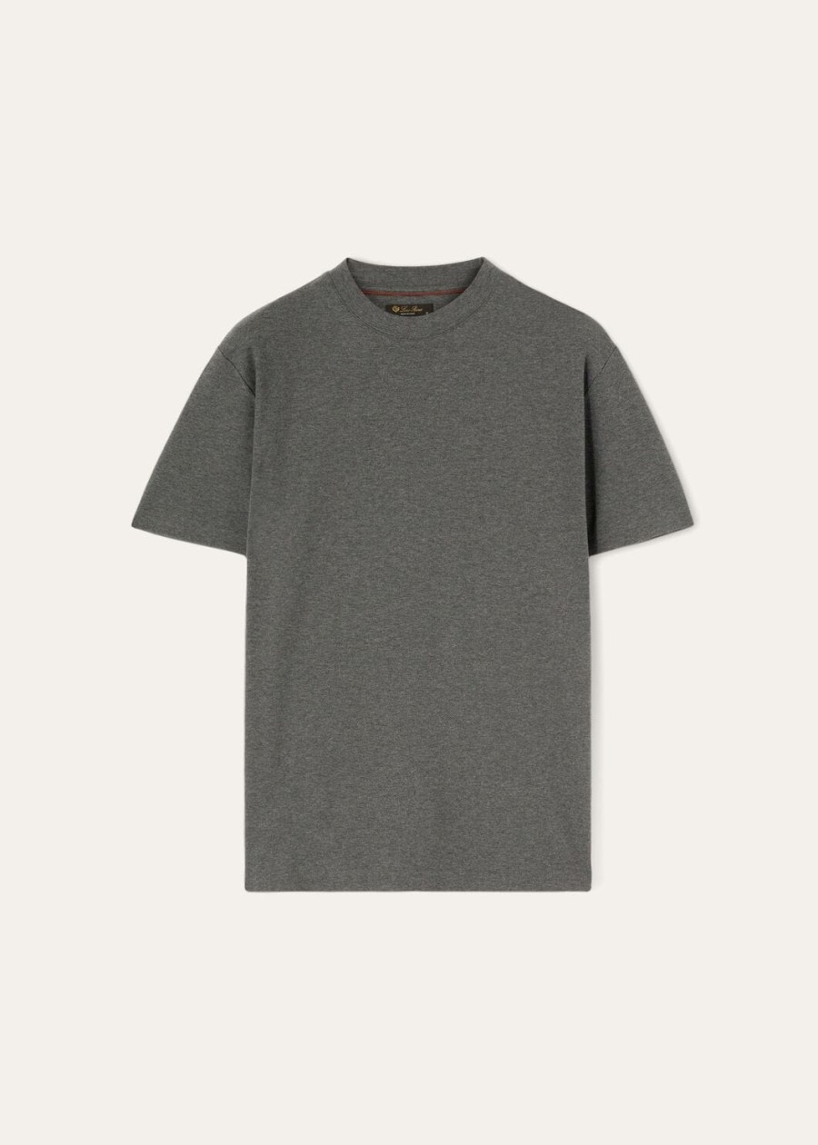 ray cotton t-shirt grijs gemelaniseerd