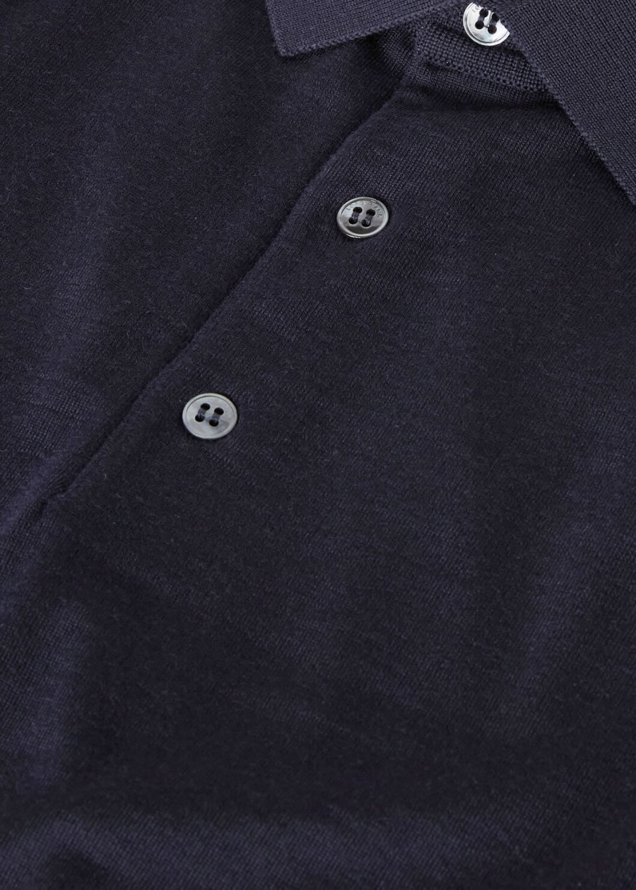 wish wish wollen poloshirt met totale zonsverduistering