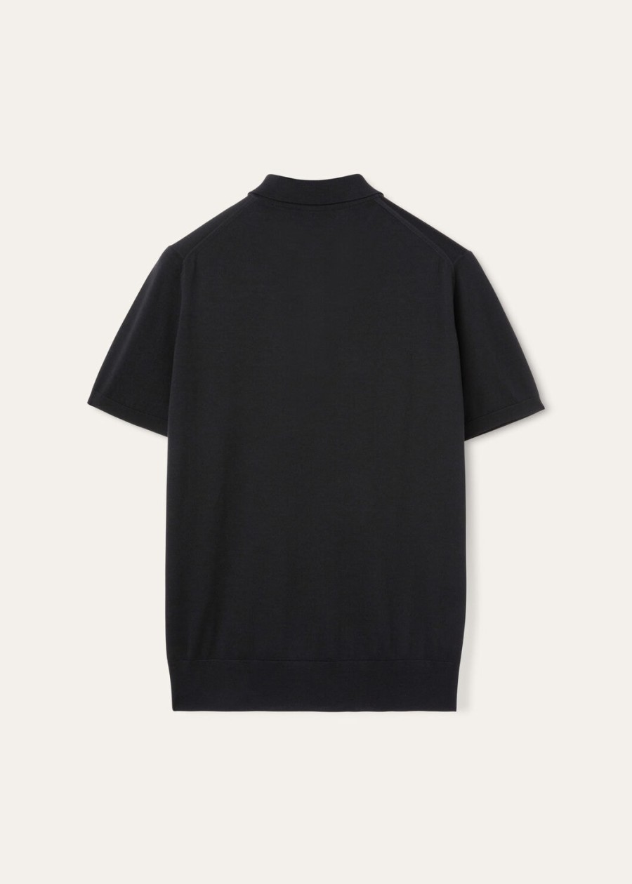 wish wish zwart wollen poloshirt