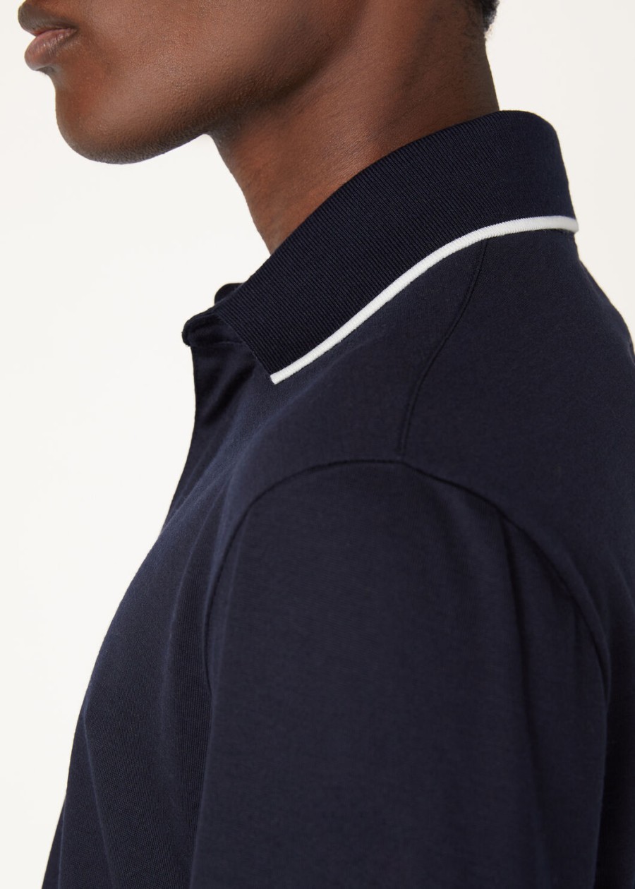 waitaki wish wollen poloshirt marineblauw