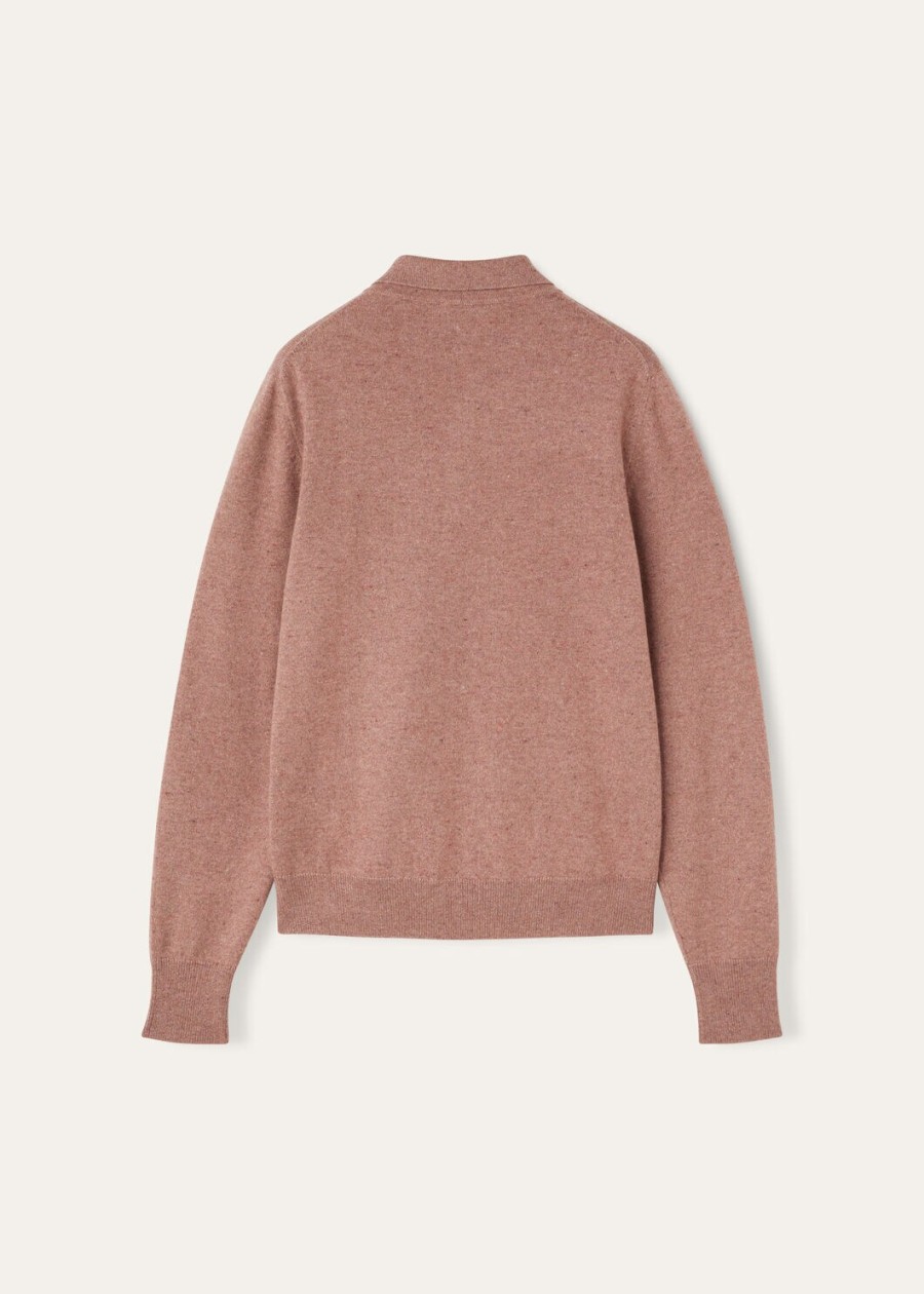 loro cashmere red sand mel poloshirt