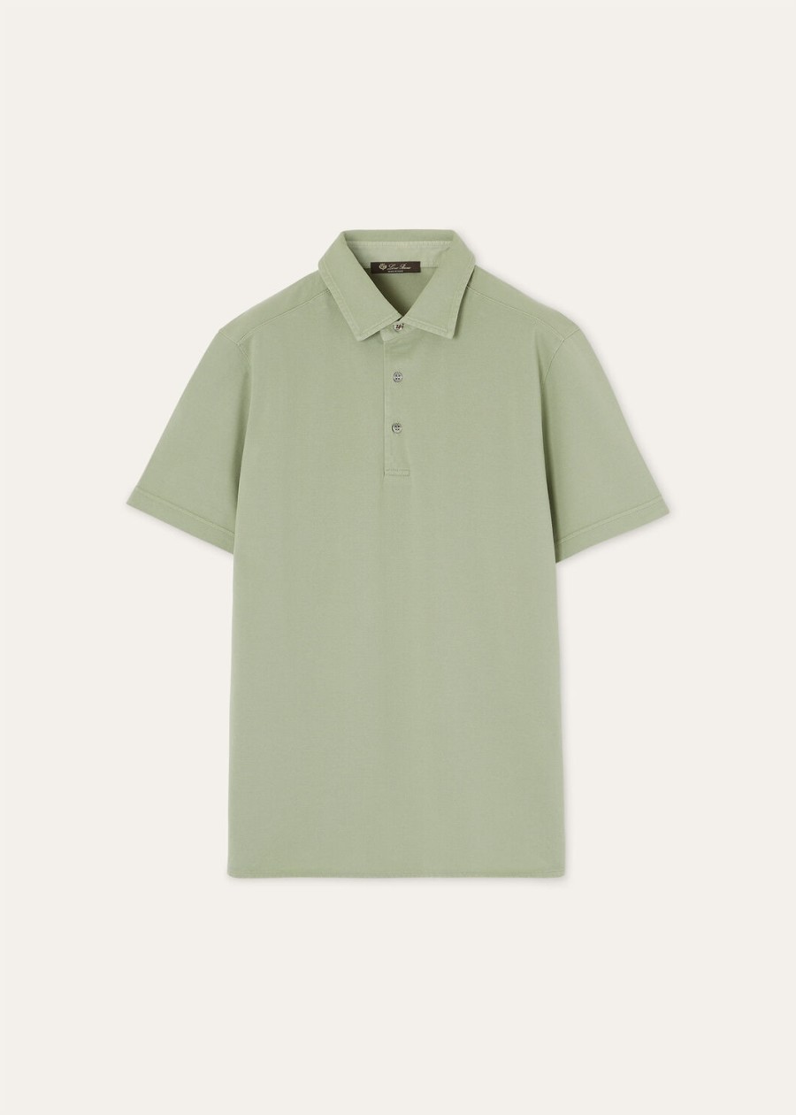 fluorietgroene katoenen poloshirt