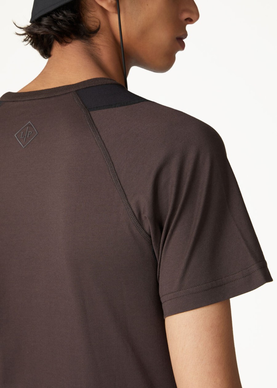 supramonte katoenen microvezel t-shirt bruin