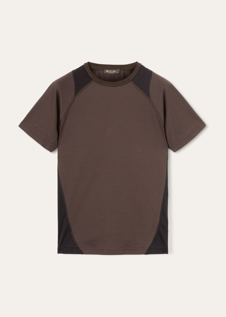 supramonte katoenen microvezel t-shirt bruin