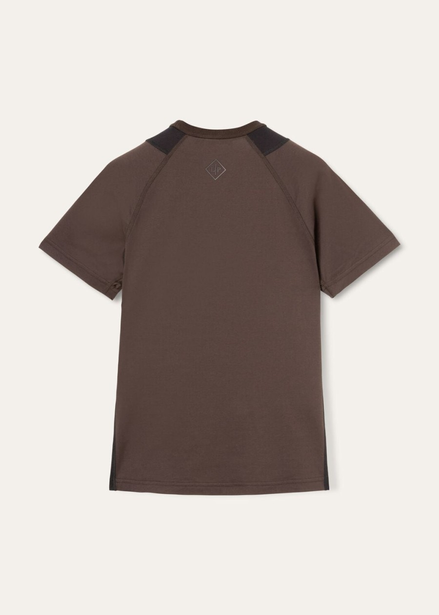 supramonte katoenen microvezel t-shirt bruin