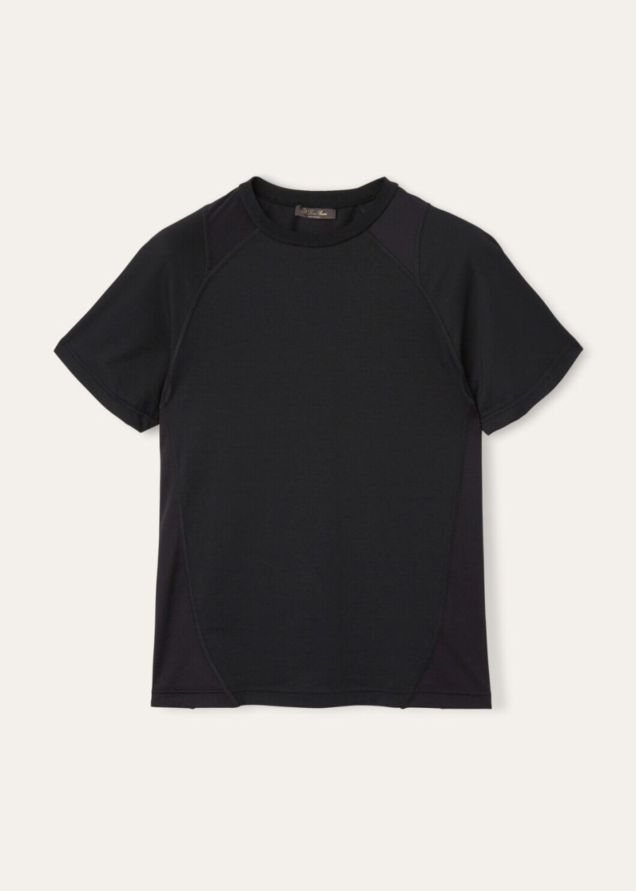 supramonte katoenen microvezel t-shirt zwart