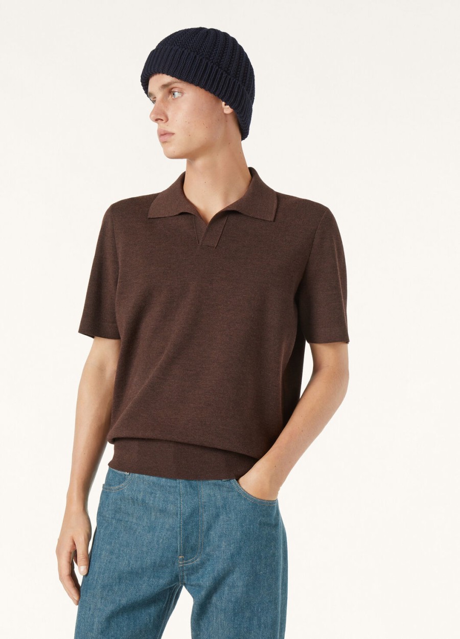 empire wish wollen poloshirt met sterrenmotief en anaise-melange