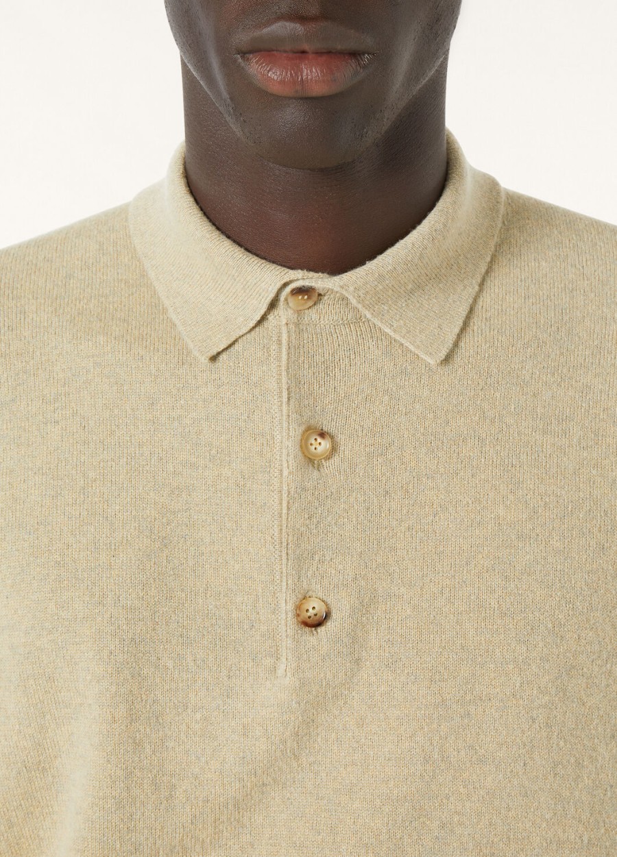arona baby cashmere curry leaves melange polo shirt