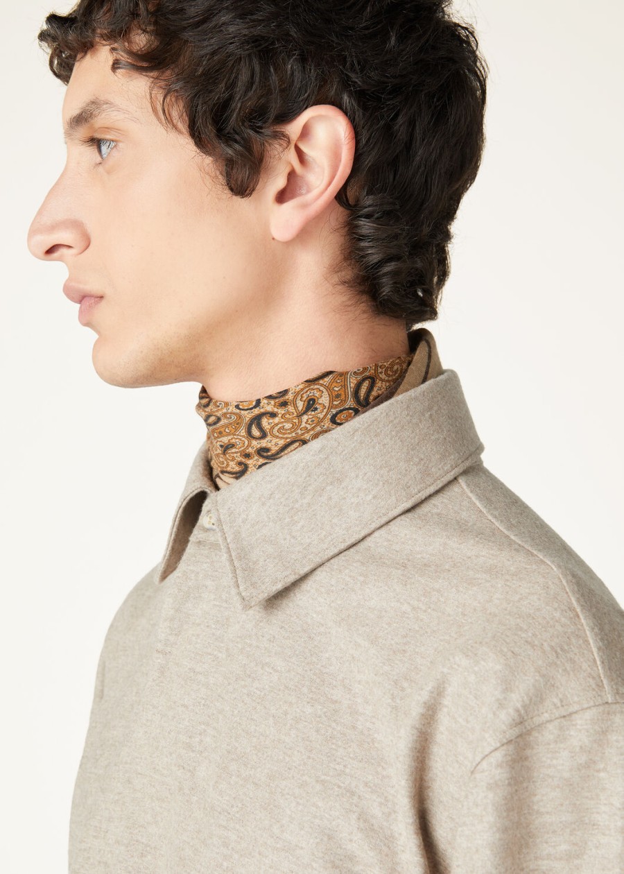 corte cashmere polo shirt van onbewerkt kasjmier