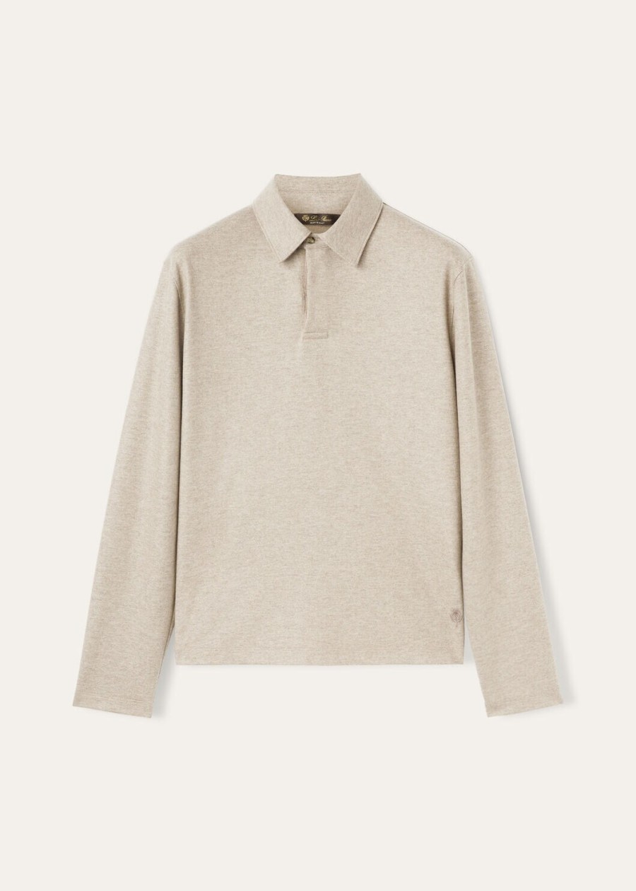 corte cashmere polo shirt van onbewerkt kasjmier