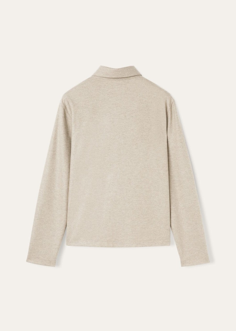 corte cashmere polo shirt van onbewerkt kasjmier