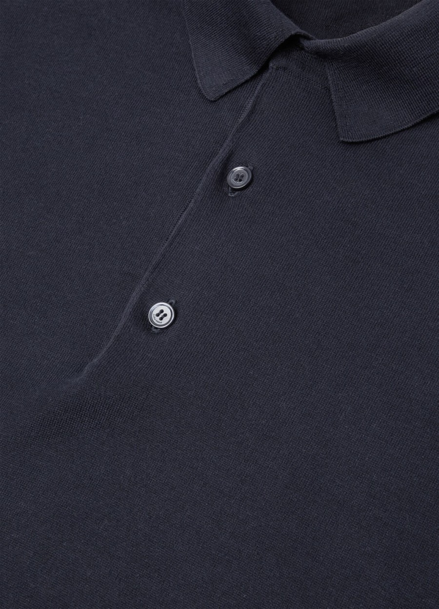 ice wish katoenen poloshirt in marineblauw