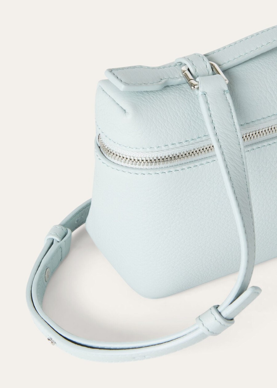 extra vak l19 in minty breeze generfd kalfsleerantiek zilver