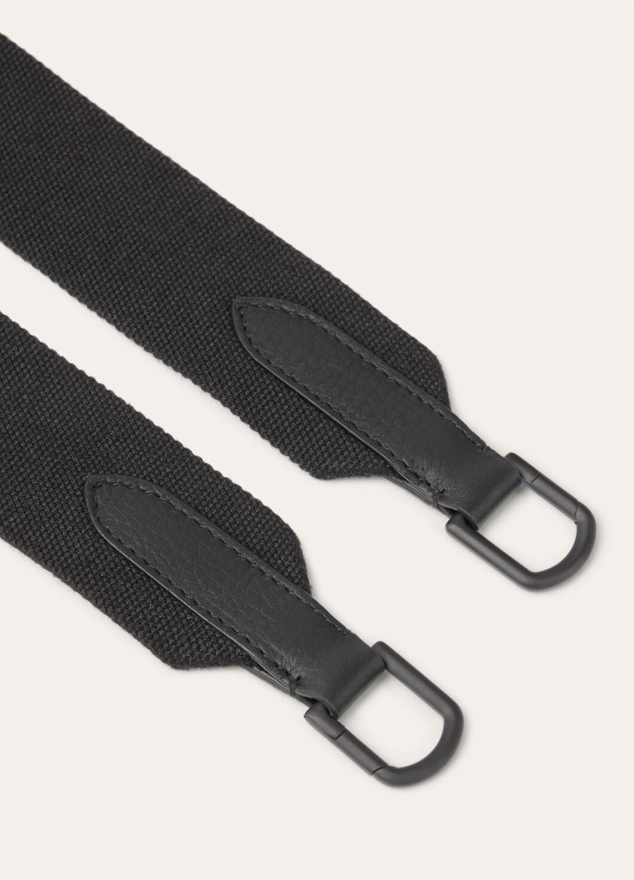 extra bandje van microvezel zwartpvd nero