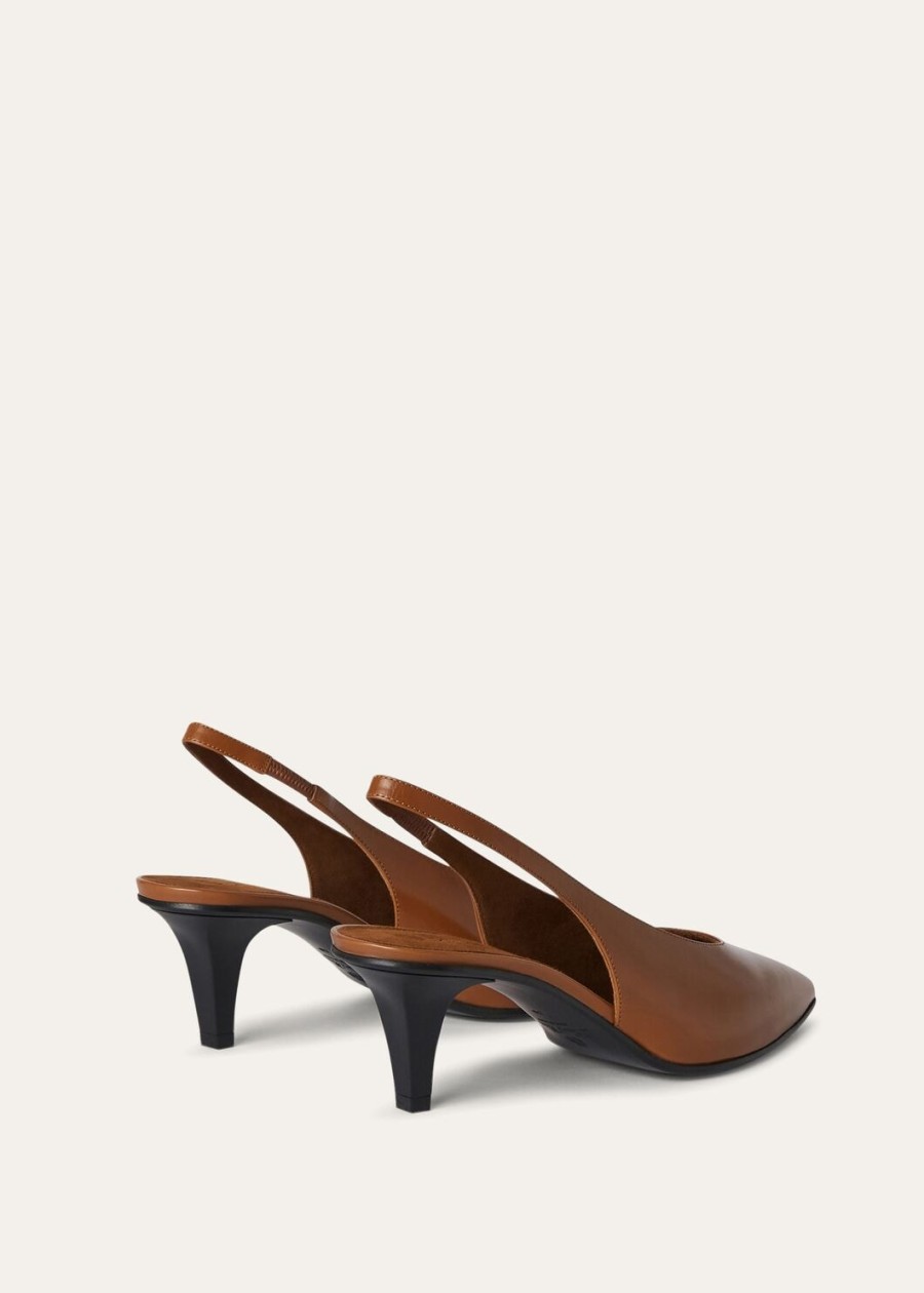 rebecca slingback kalfsleer zadelbruin