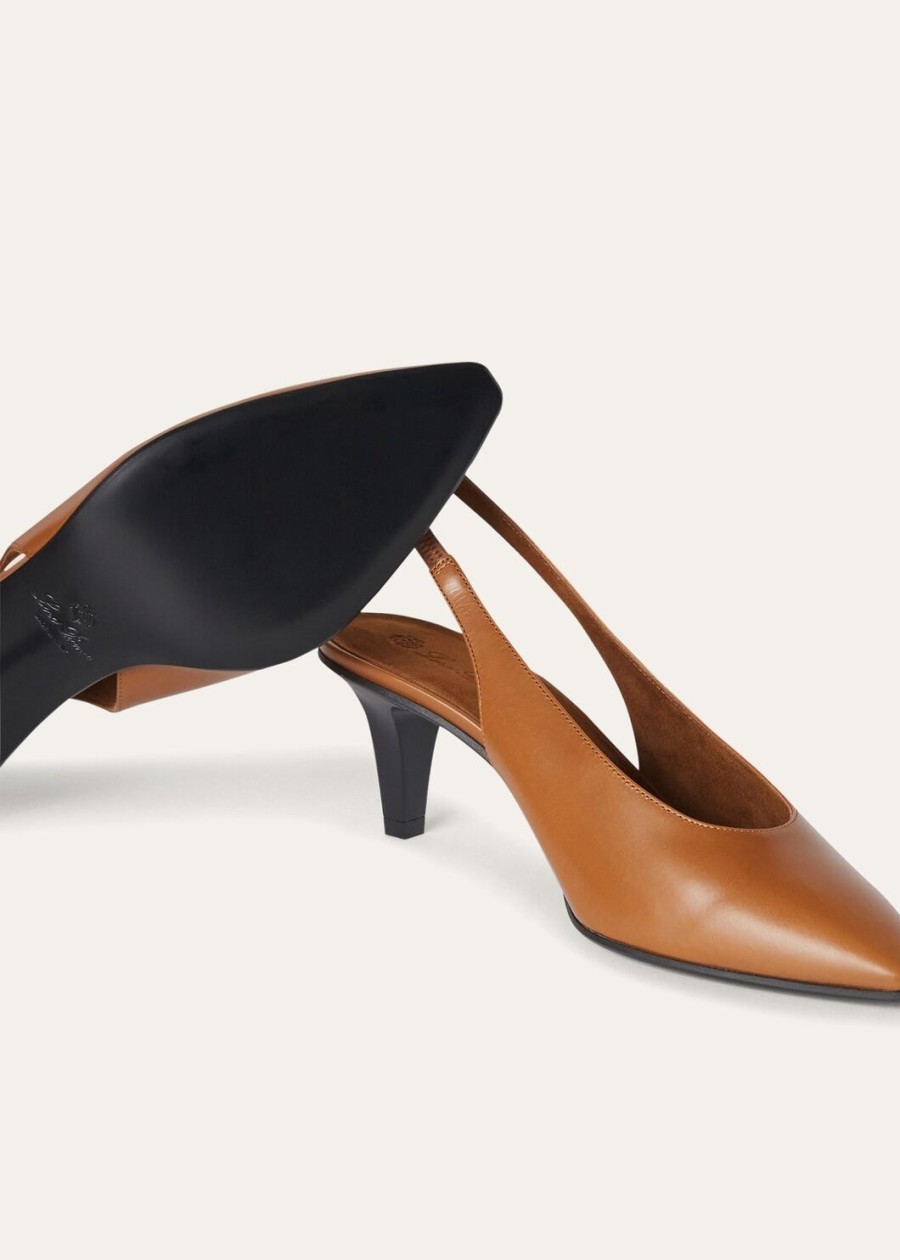 rebecca slingback kalfsleer zadelbruin