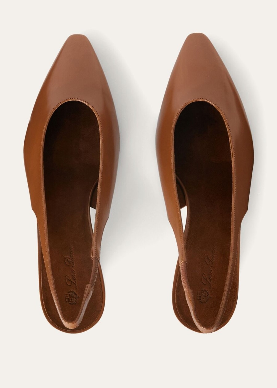 rebecca slingback kalfsleer zadelbruin