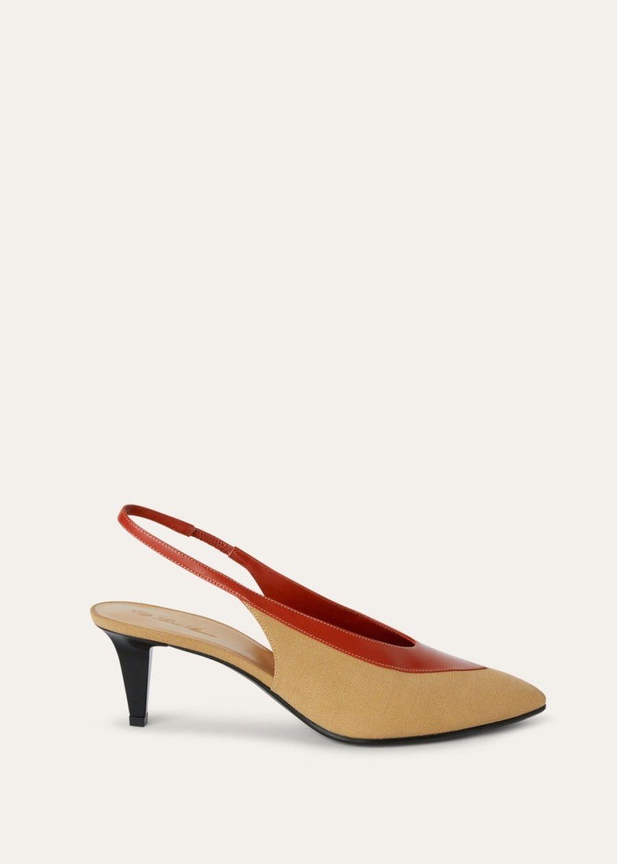 rebecca slingback katoen hinoki houtdiep kummel