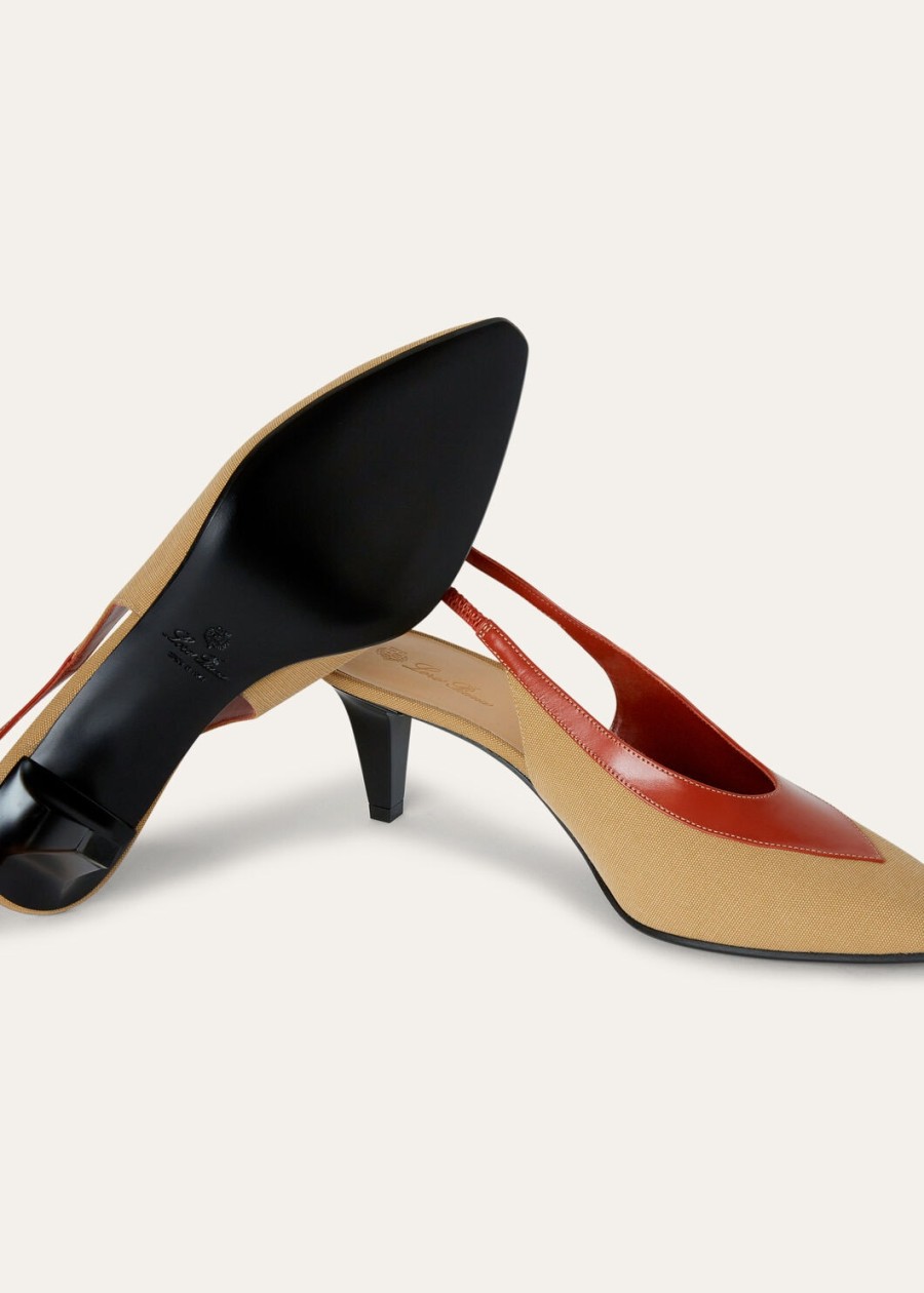 rebecca slingback katoen hinoki houtdiep kummel