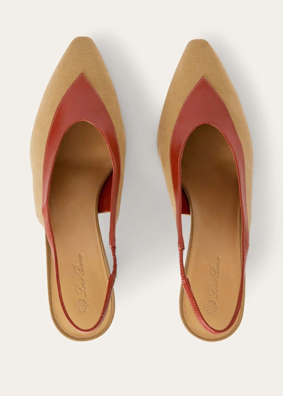rebecca slingback katoen hinoki houtdiep kummel