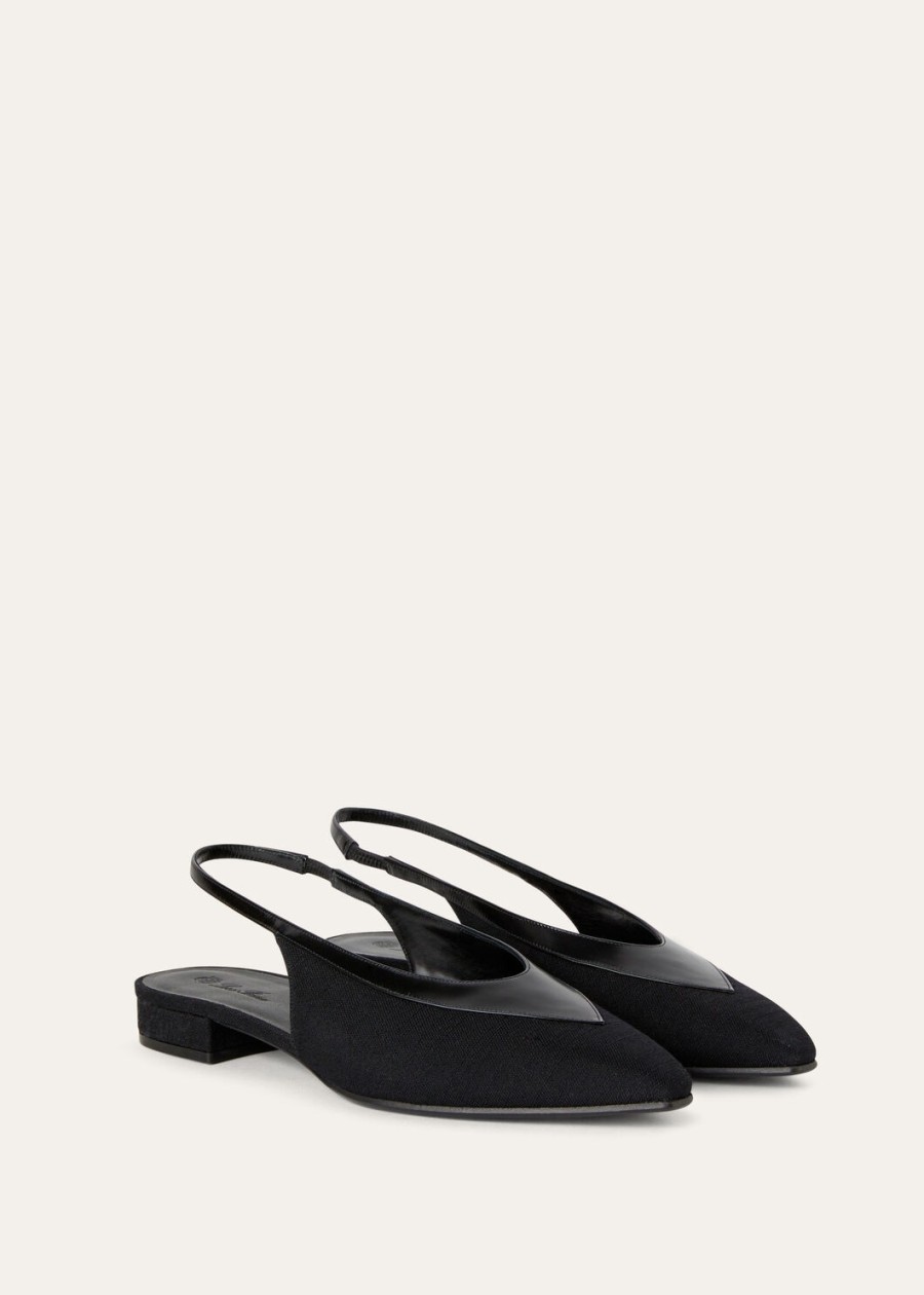rebecca slingback van zwarte scheerwol