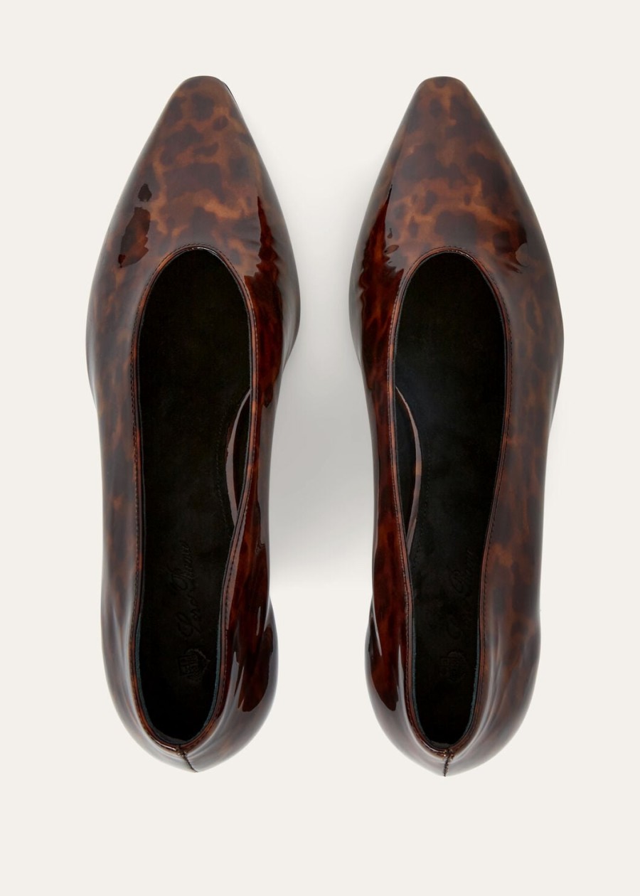 rebecca wedge pump bruin kalfsleer met dierenlak