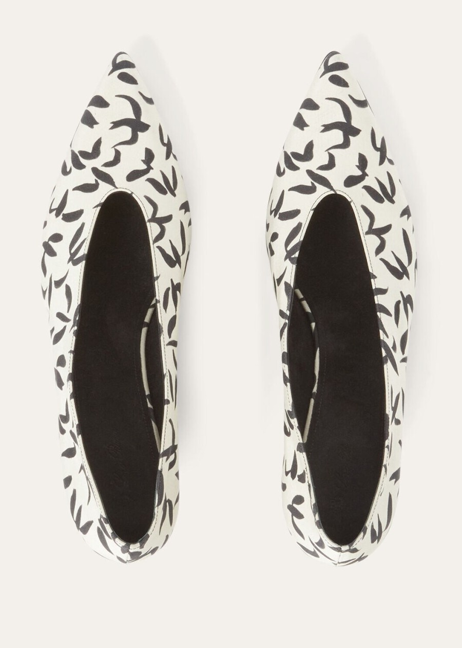 viola silk blacknougat wedge pump