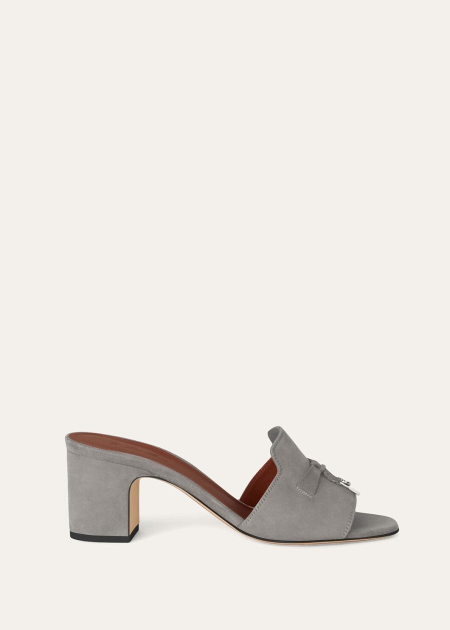summer charms sandal suede goatskin army grey