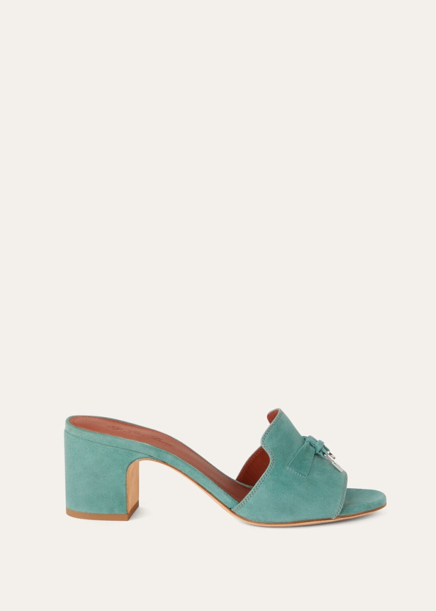 summer charms sandal suede goatskin sap green