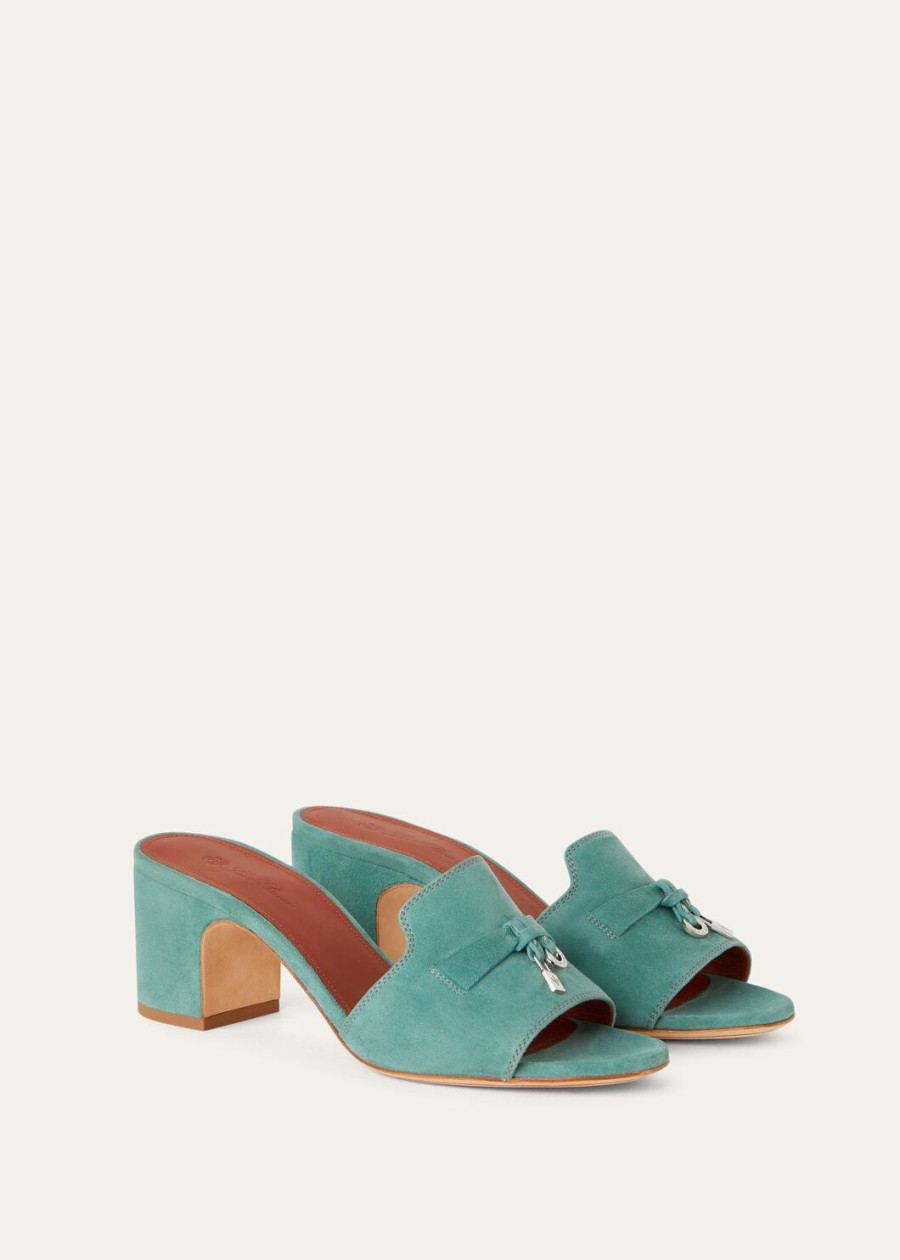summer charms sandal suede goatskin sap green