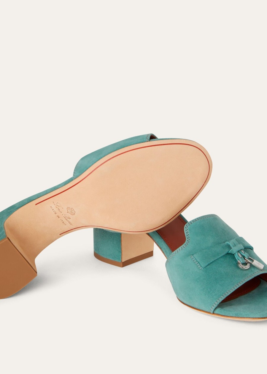 summer charms sandal suede goatskin sap green