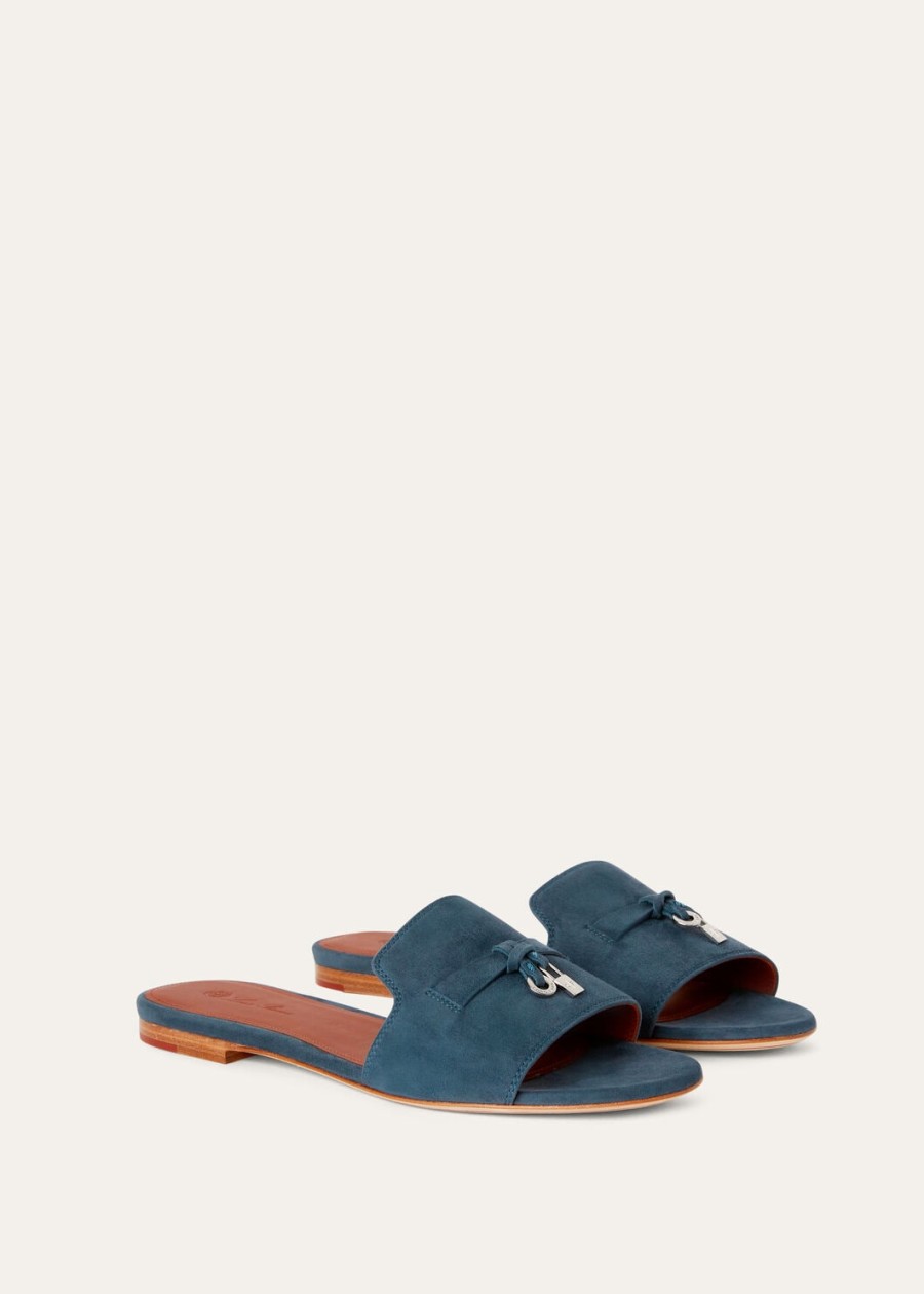 summer charms suède sandalen geitenleren denim